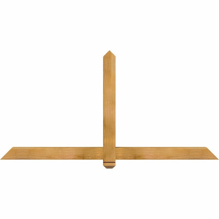 Ekena Millwork Eugene Rough Sawn Timber Gable Bracket, Western Red Cedar, 72"W x 36"H x 4"D x 4"F, 12/12 Pitch GBW072X36X0404EUG00RWR